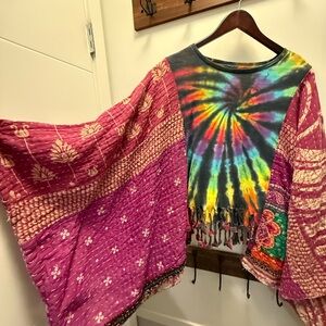 Multicolor Tie-Dye Bohemian Top
